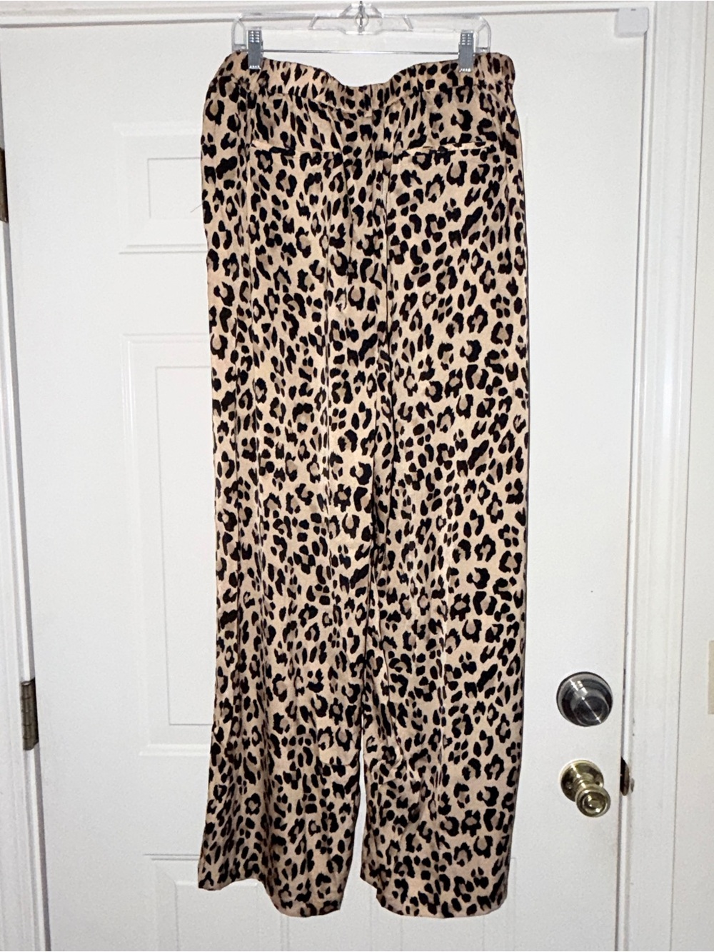 White Birch Leopard Print Wide Leg Pants - Neutral Tan & Black.‎ Sz 2X - Picture 9 of 11